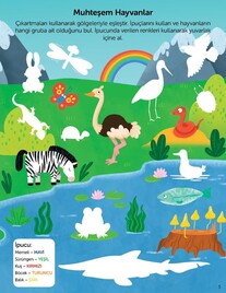 Eğlenceli-Öğretici Aktivite Kitabı - Meraklı Çocuklar İçin Hayvanlar - Thumbnail