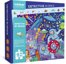 Mideer Detective In Space Puzzle -Uzayda Dedektif-Büyüteçli Arama Oyunu - Thumbnail