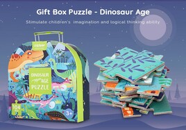 Mideer Dinosaur Age Puzzle- 104 Parça Dinozor Yaş Bulmacası - Thumbnail
