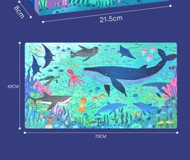 Wonderful Ocean Puzzle - Harika Okyanus Bulmacalı Kağıt Yapboz - Thumbnail